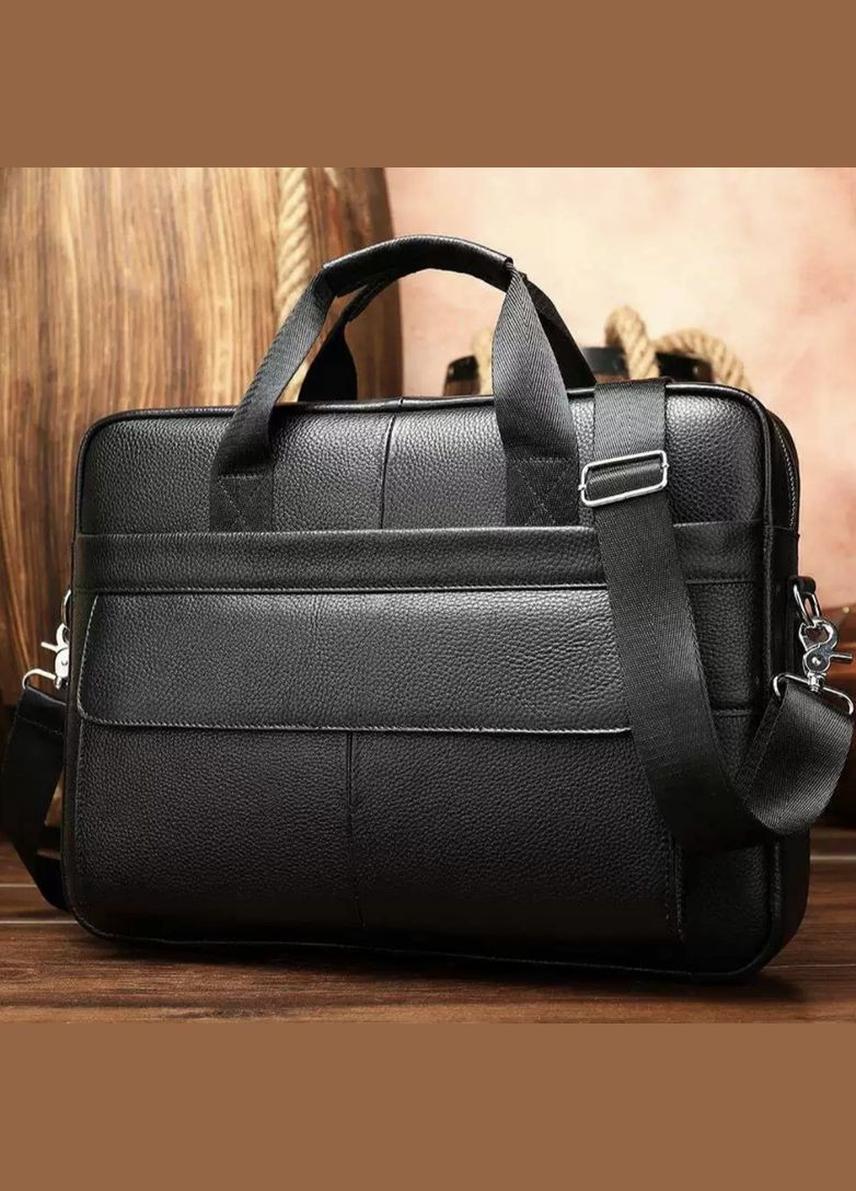 Мужская кожаная сумка для ноутбука и документов 39х28х8, портфель для города RD-23134 No Brand (335039722)