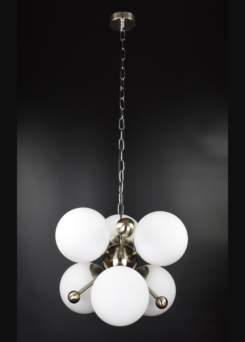 Люстра подвесная LOFT на 6 лампочек 26473 Хром 50-120х48х48 см. Sunnysky (364499987)