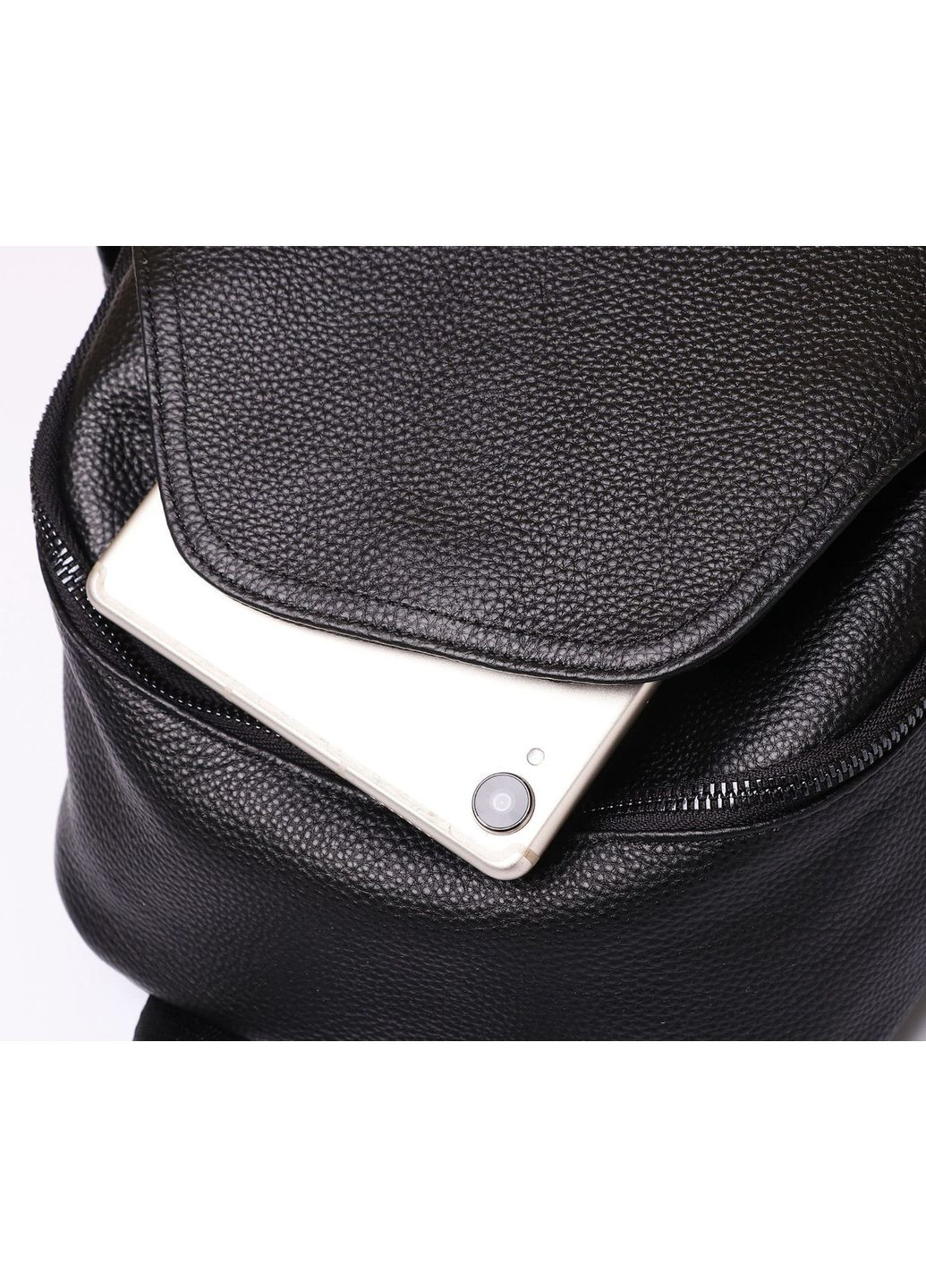 Жіночий класичний шкіряний рюкзак чорний міського типу 85378 Tiding Bag (336551935)