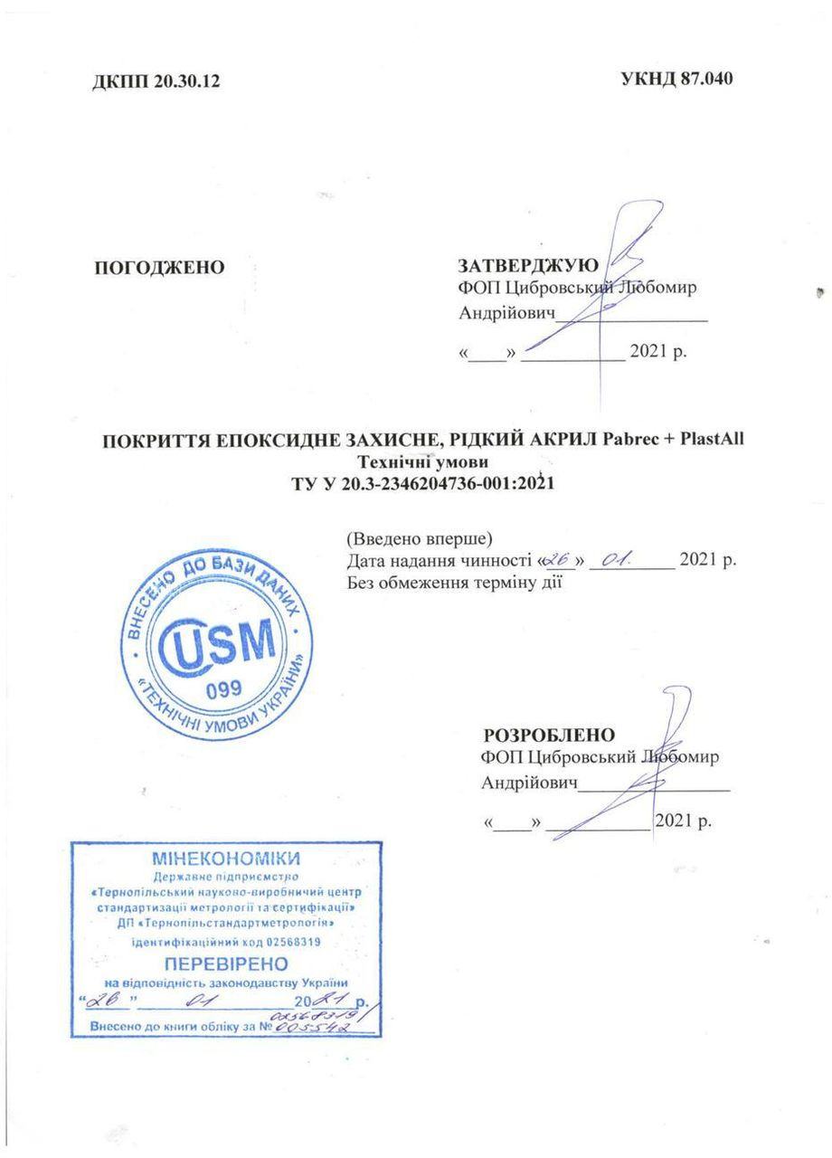 Рідкий наливний акрил Titan 1.7 м з набором для реставрації ванн Plastall (363131505)