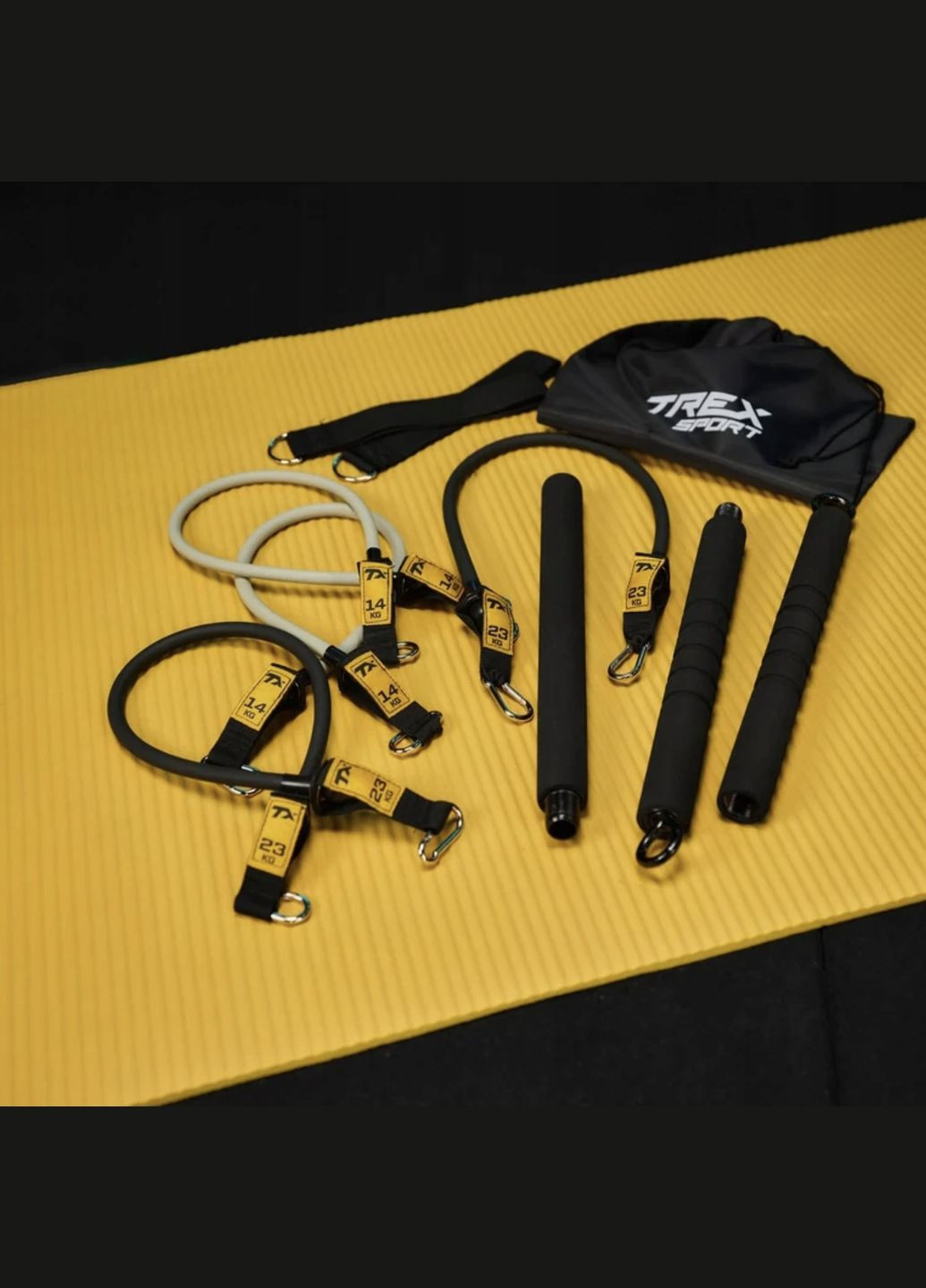 Палиця гімнастична з еспандерами TX-023TS 14-74кг TREX Sport (311949258)
