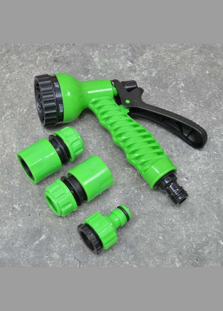 Набір для поливу пістолет поливальний на 7 режимів + 2 конектори 3/4" + 1 адаптер 3/4" No Brand (348118930)