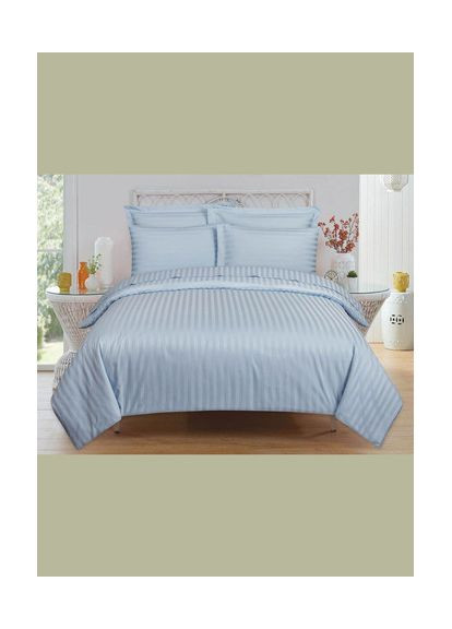Двоспальний комплект Постільної Білизни Страйп Сатин River 180х220 SP2-5 Vital-Textile (367262437)