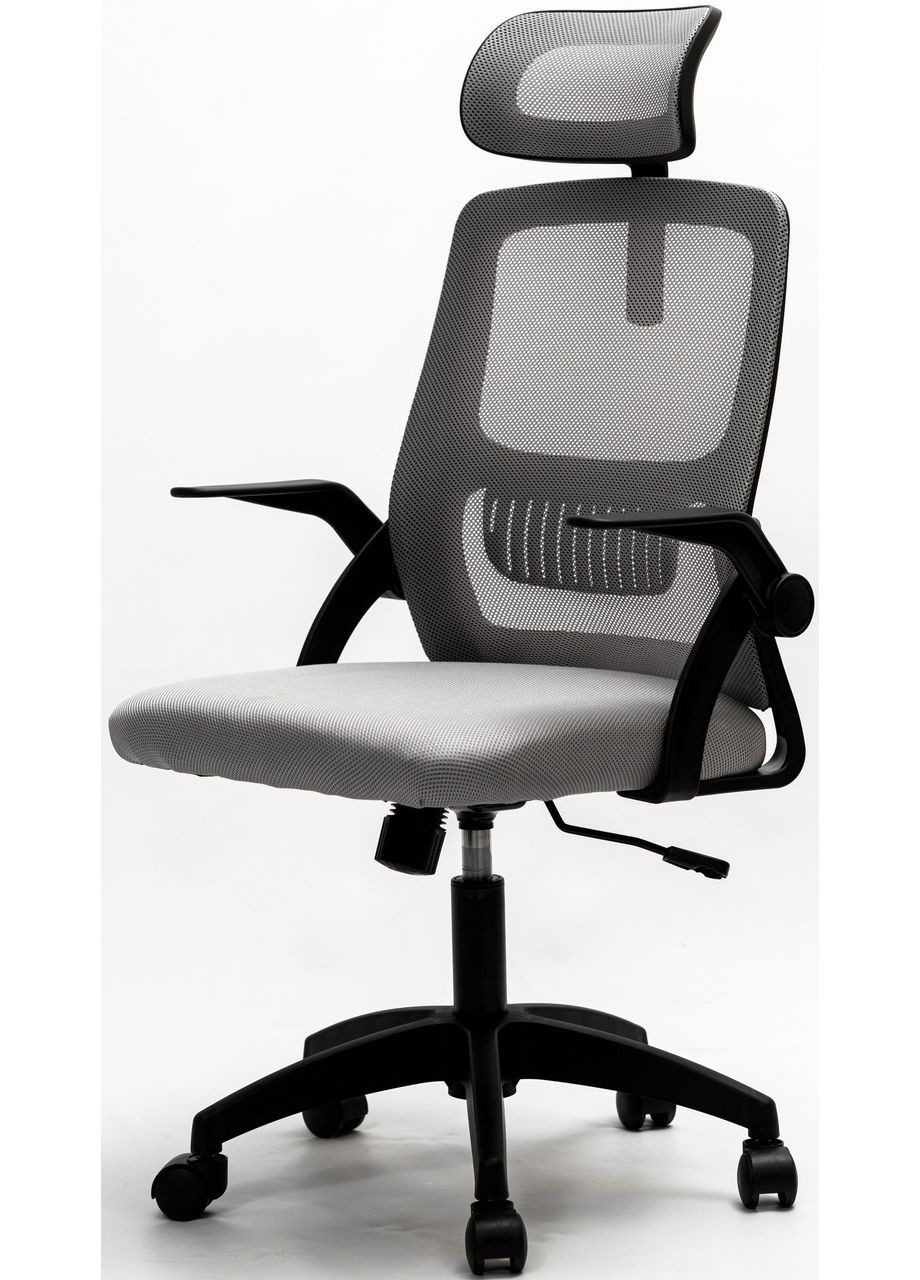 Кресло ErgoFlex сетка черно-серое Diego (363968585)