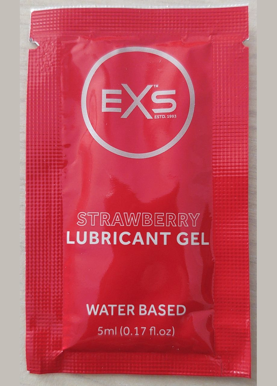 Лубрикант Strawberry на водній основі 5 ml - аромат полуниці EXS (316090450)