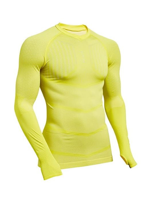 Термореглан із функціональної тканини для чоловіка 73238 жовтий Kipsta (273141533)