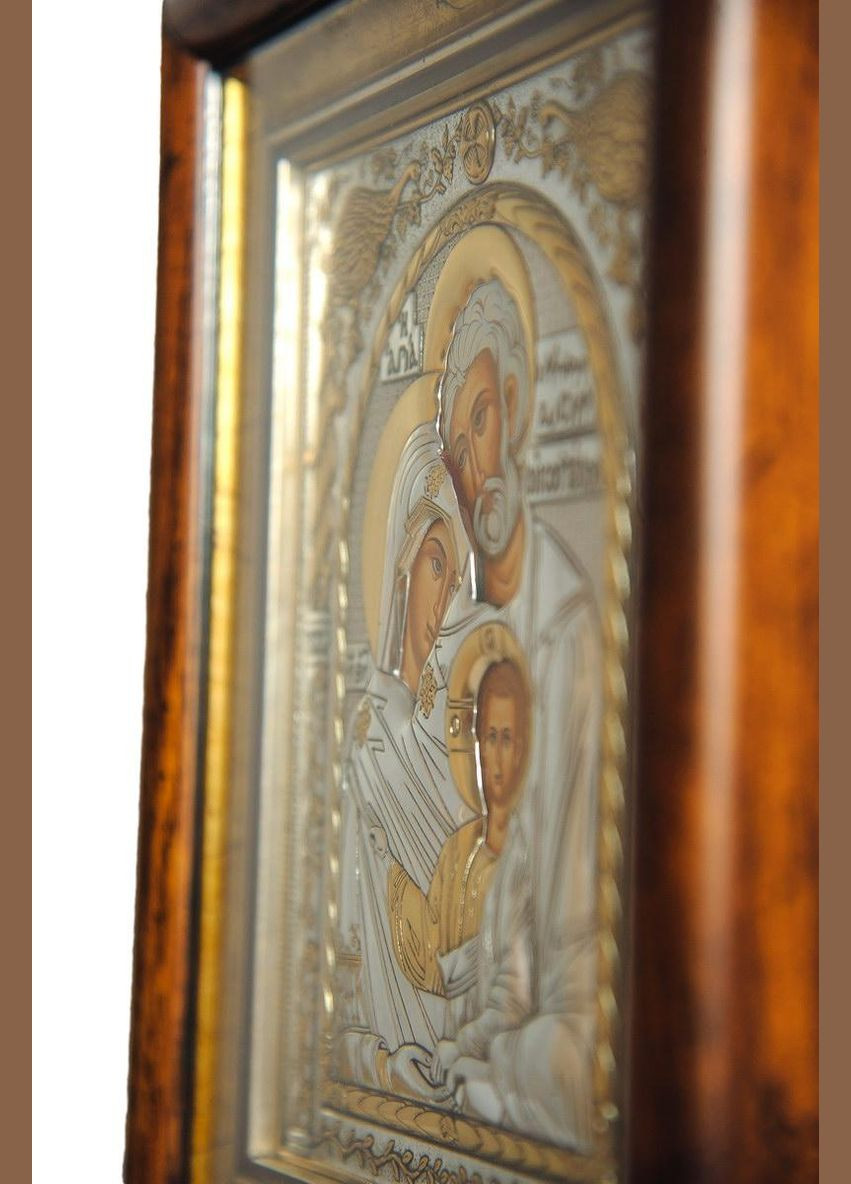 Серебряная Икона Святое Семейство 15,5х17см в прямоугольном киоте под стеклом Silver Axion (266266031)