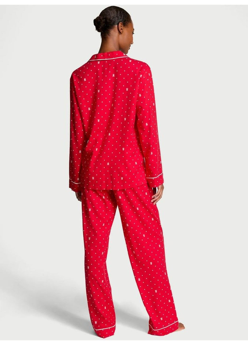 Красная всесезон фланелевая пижама flannel long pajama set Victoria's Secret