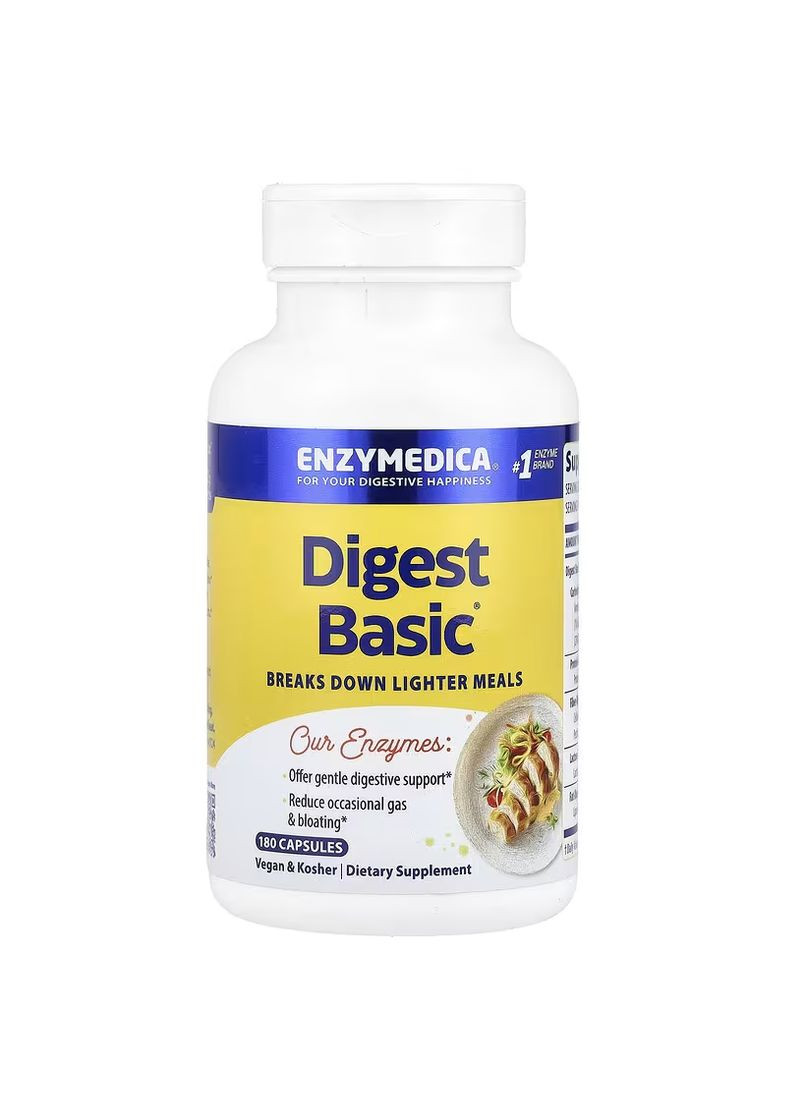 Ферменти для травлення, Essential Enzyme Formula,, 180 капсул Enzymedica (322286398)