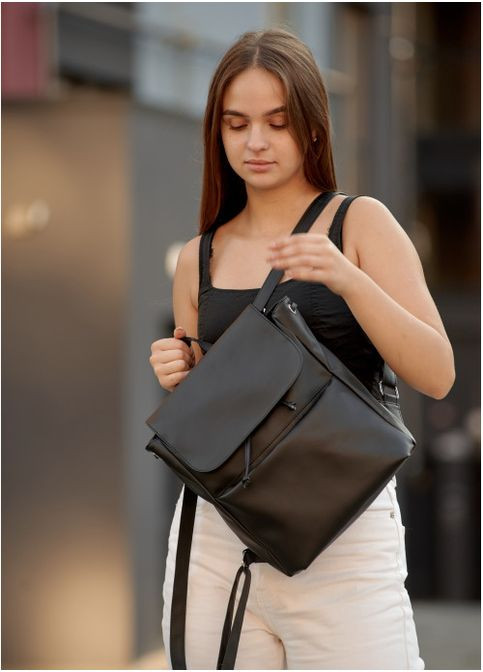 Жіночий міський рюкзак Чорний (6630251230) Sambag (361244651)