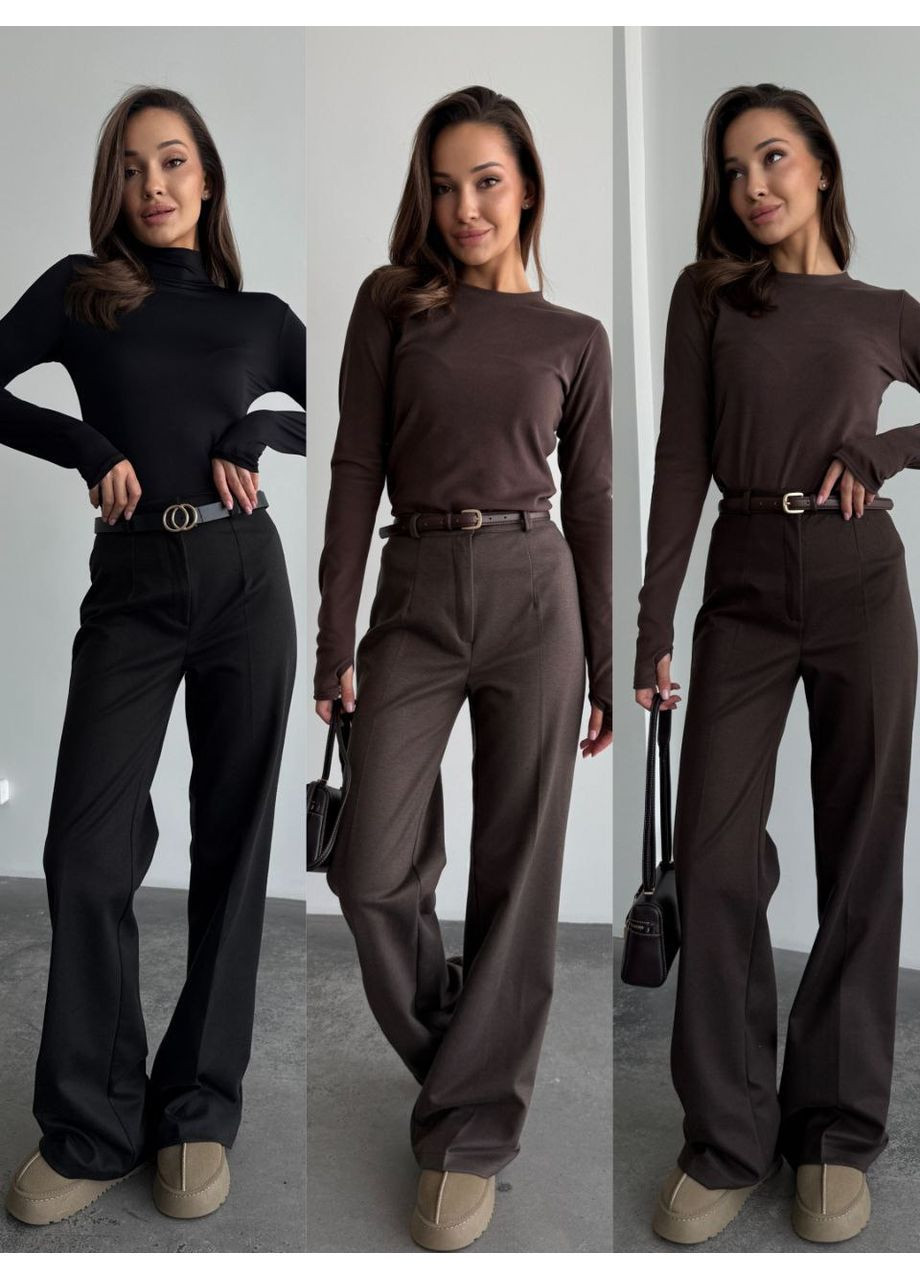 Брюки 813 классические трикотаж шерсть,клеш Україна (368536777)