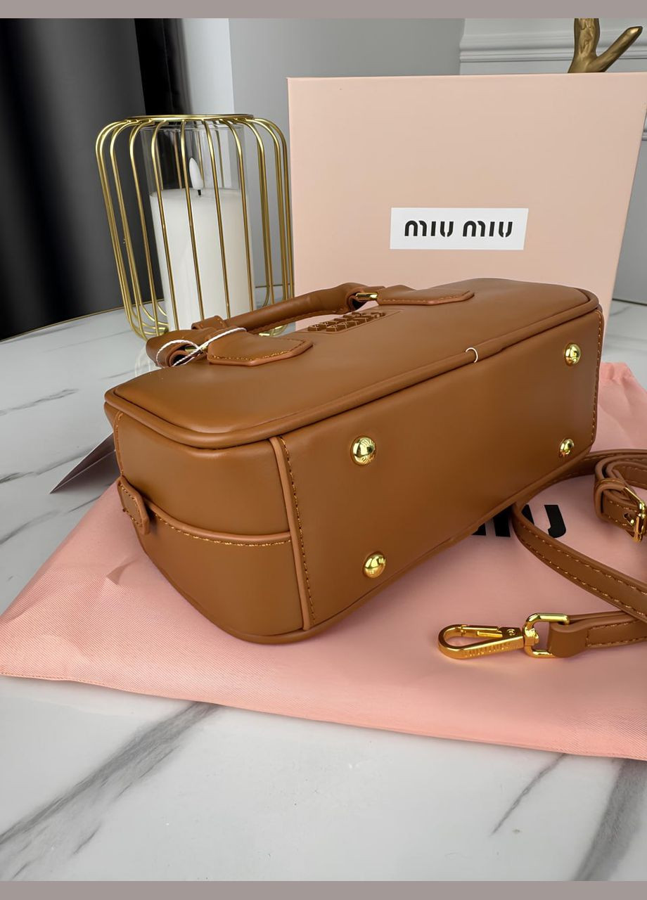 Сумка Miу Miу Arcadie Leather Bag Burgundy Premium коричневий No Brand (322394138)