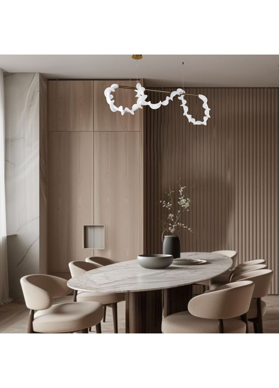 Люстра підвісна бронзова довга з гнучкого каната в стилі арт деко (81-3177 (1200) AB) No Brand (370072198)