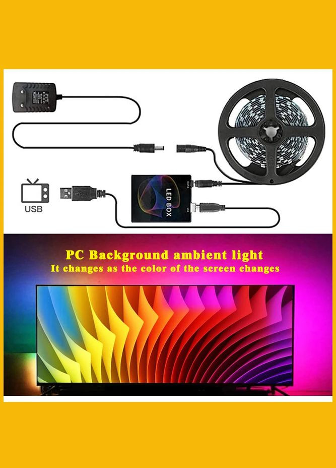 Розумна підсвітка монітора 60 ламп/метр, 3,5 метра для ПК і Android-TV, Adalight Dream, Ambibox Led Ambilight (327368327)