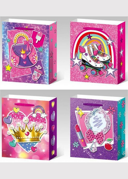 Пакет подарочный C 69658 4 вида, ВЫДАЕТСЯ ТОЛЬКО МИКС ВИДОВ 166920 7.. Модняшки (315745271)