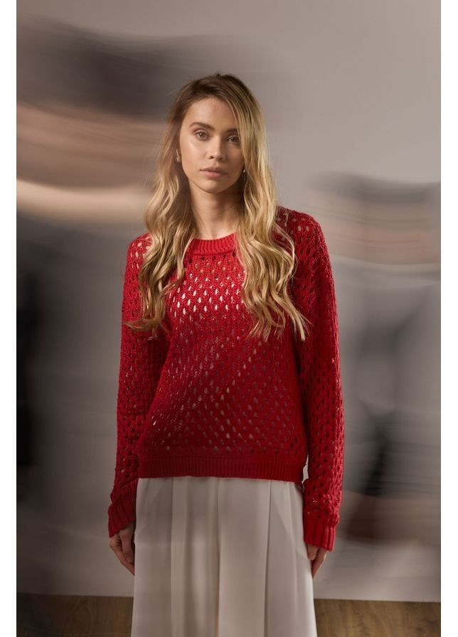 Коралловый джемпер сетка 2750 коралловый Triko Bakh