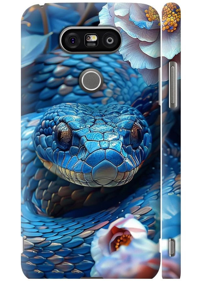 3D пластиковый матовый чехол 'Blue Snake' для Endorphone lg g5 h860 (287274257)