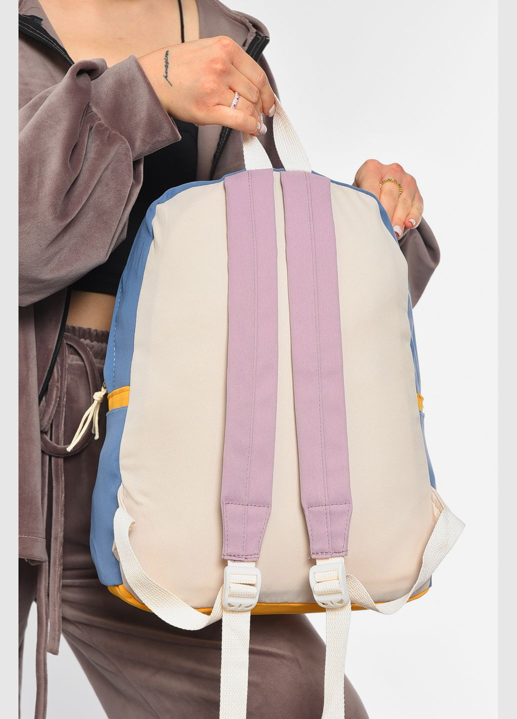 Рюкзак женский текстильный синего цвета Let's Shop (305843558)