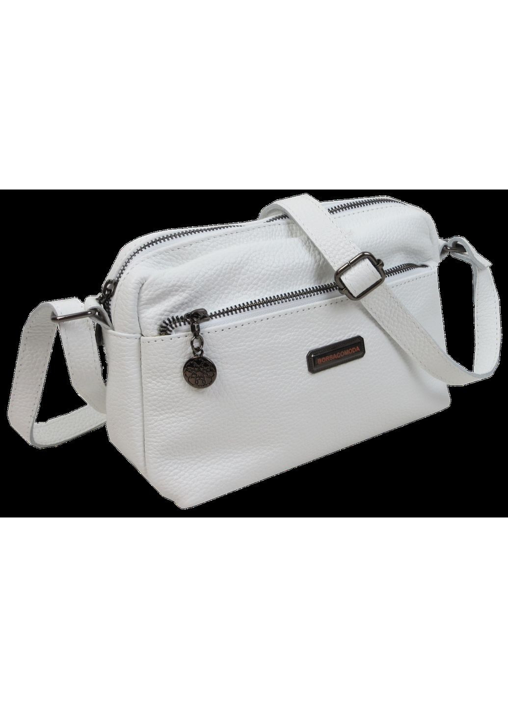 Жіноча шкіряна сумка на плече Біла Borsacomoda (348780775)