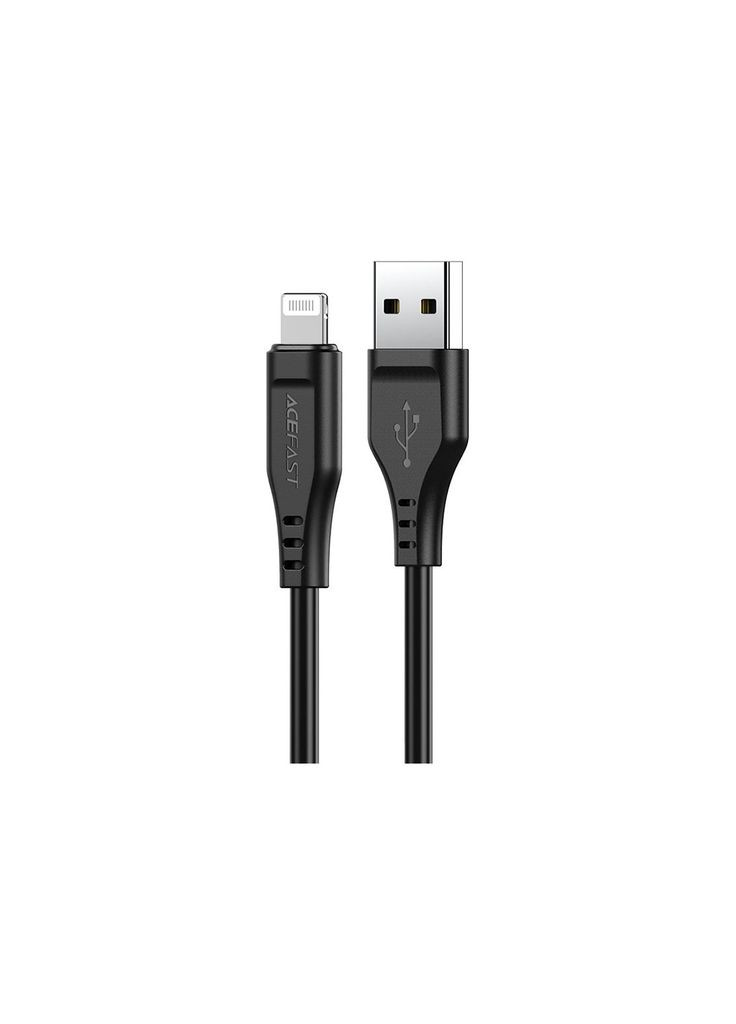 Дата кабель (m462951) Acefast USB 2.0 AM to Lightning 1.2m 2.4A TPE C3-02 Black (367065589)