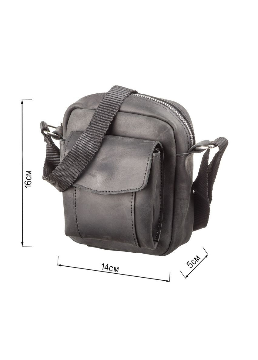 Сумка 11076 из винтажной кожи Черная Shvigel (366880557)