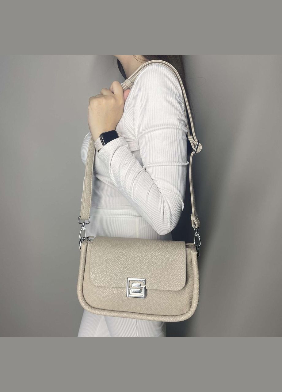 Жіноча сумка крос-боді з внутрішньою й тильною кишенею бежева Alex&Mia (322768910)