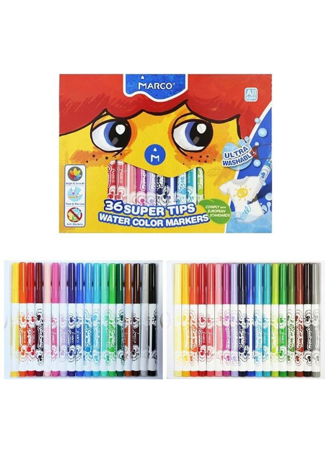 Набір фломастерів Super Tips 36 кольорів (05090003) Marco (361968653)