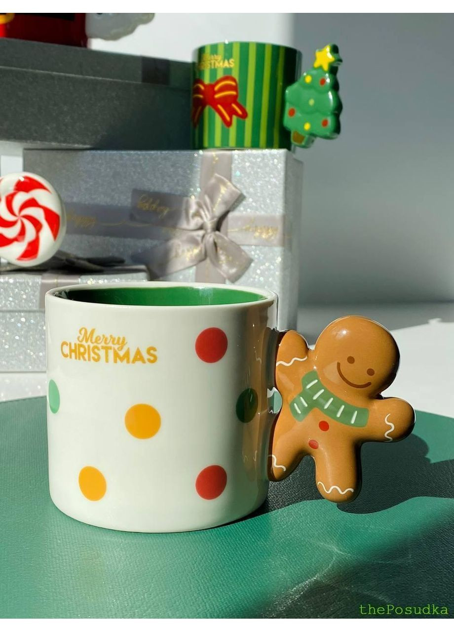 Кружка чашка новогодняя 350мл "Зимний дизайн" керамика OSM (365549096)