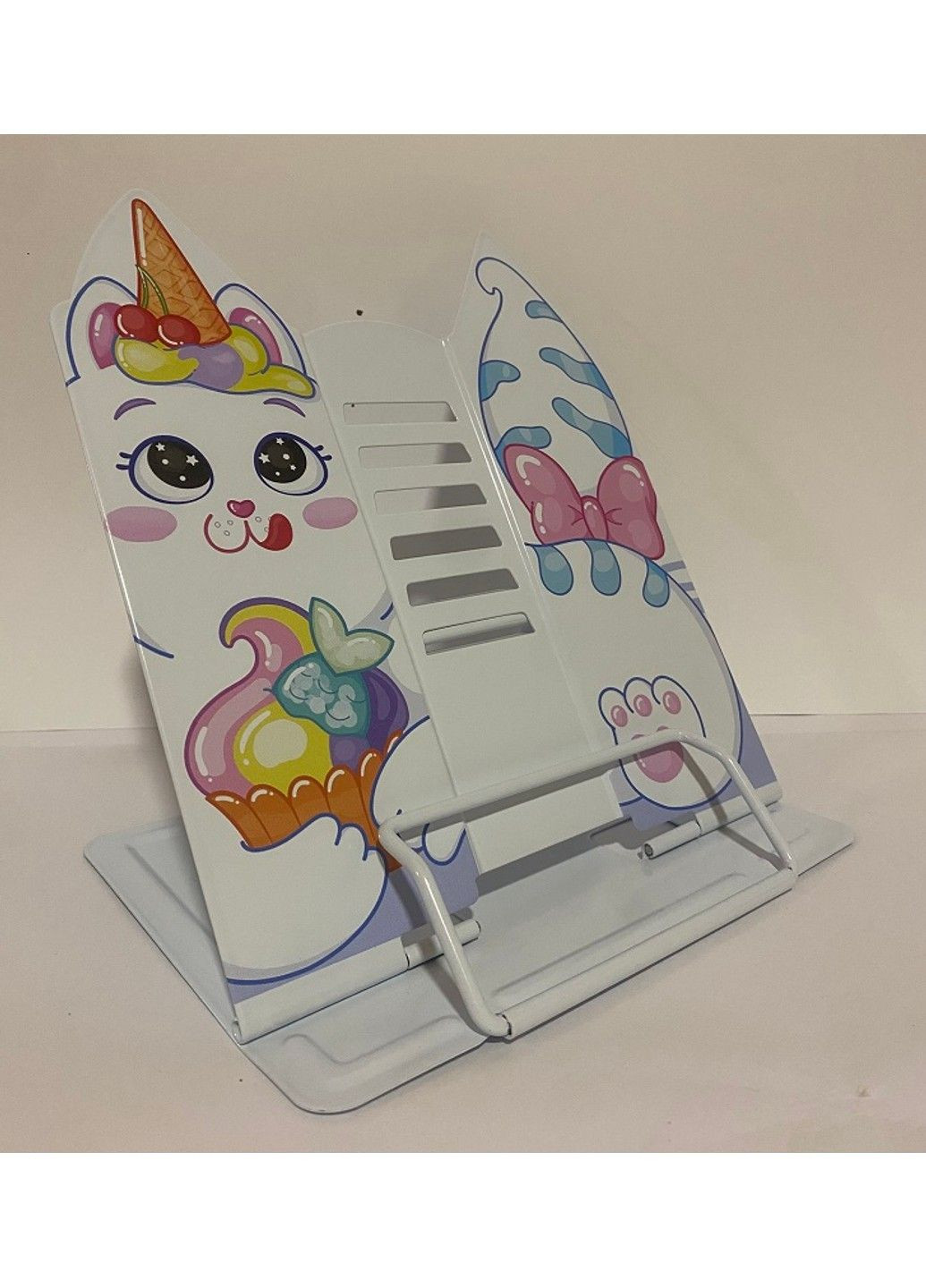 Підставка для книжок металева фігурна 21х16,9 х19 см Звірята біла No Brand (341328080)