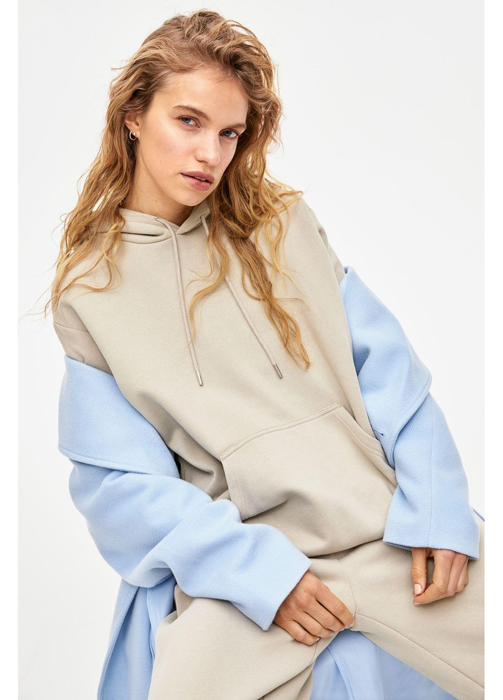 Худі фліс,світло-бежевий, H&M (360725203)