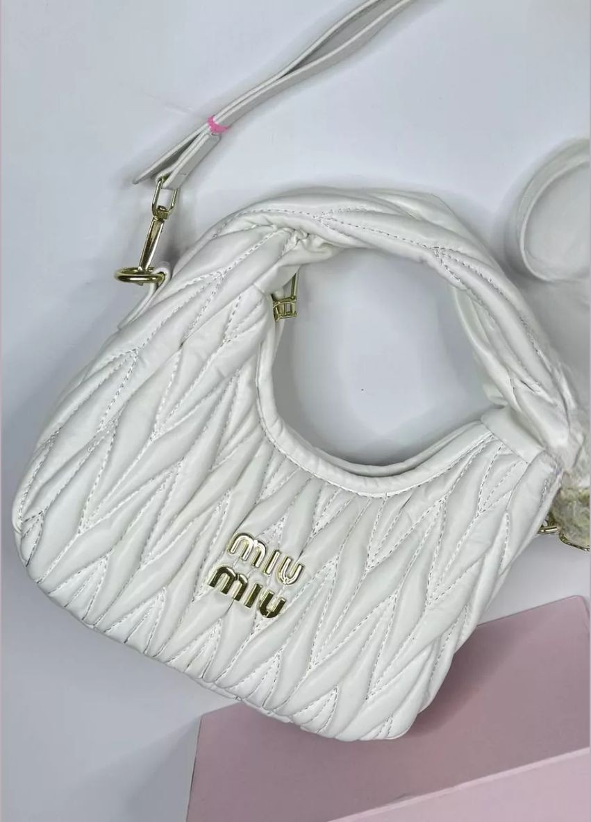 Женская сумка Miu miu 18121 белая No Brand (311277526)