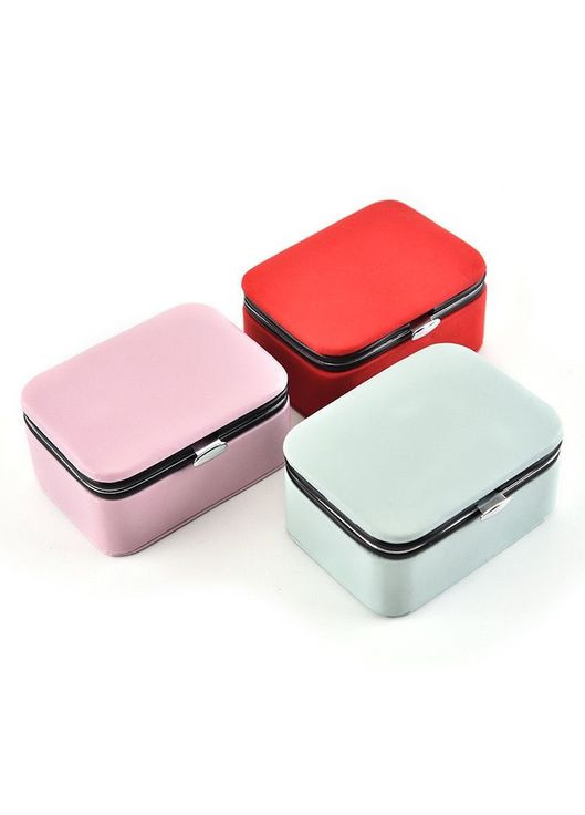 Яркий компактный ящик для украшений с мягкой подкладкой и прочным металлическим замочком Красный No Brand (326970320)