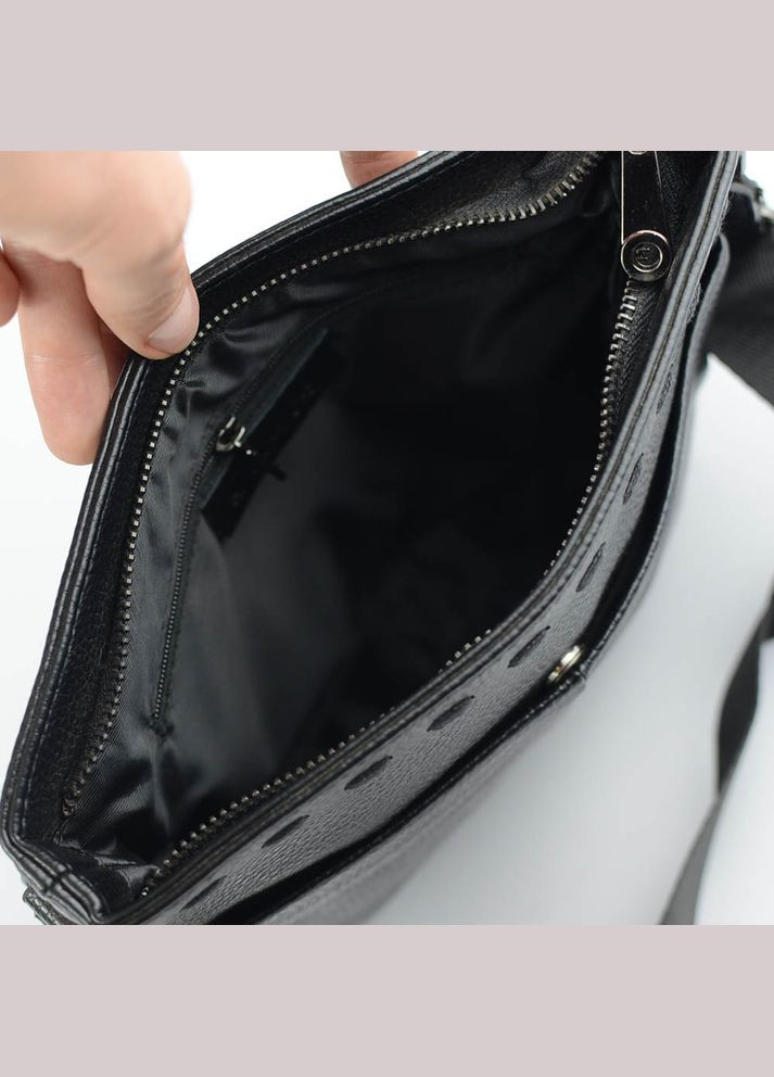 Чоловіча шкіряна маленька сумка через плече на блискавці No Brand (305822018)