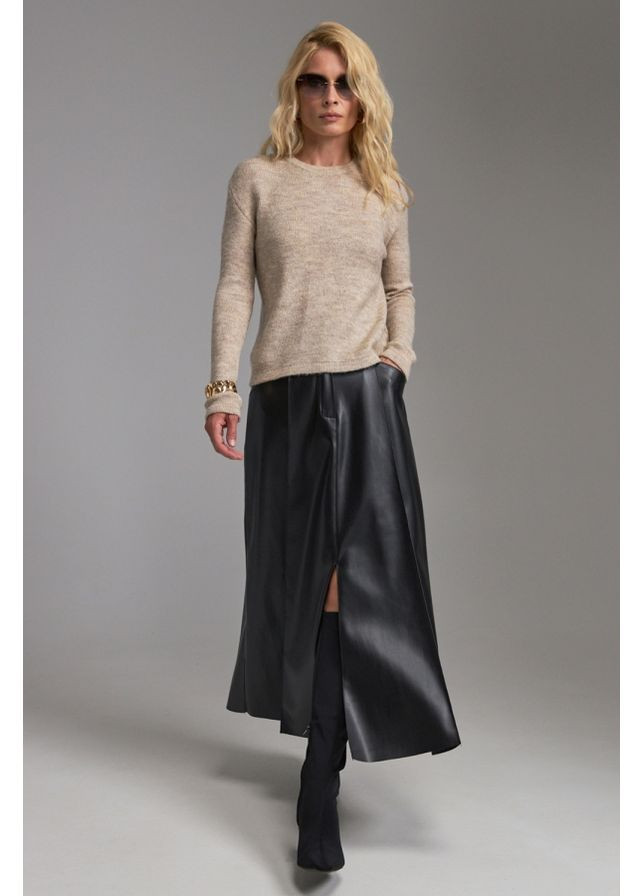 Черная юбка с карманами 3073 черный Triko Bakh