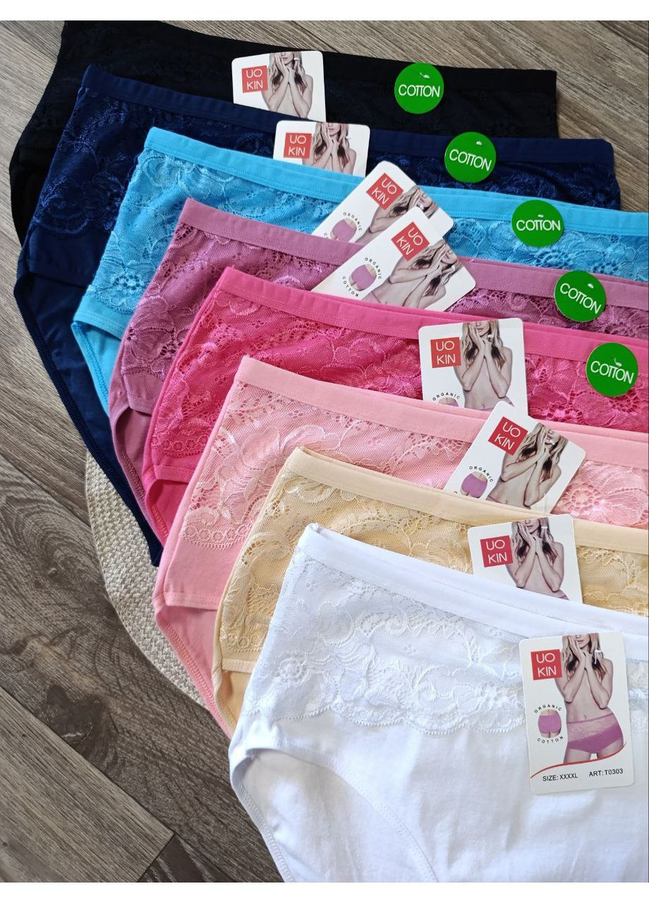 Женские трусы-батали из натурального хлопка. UOKIN (353745584)