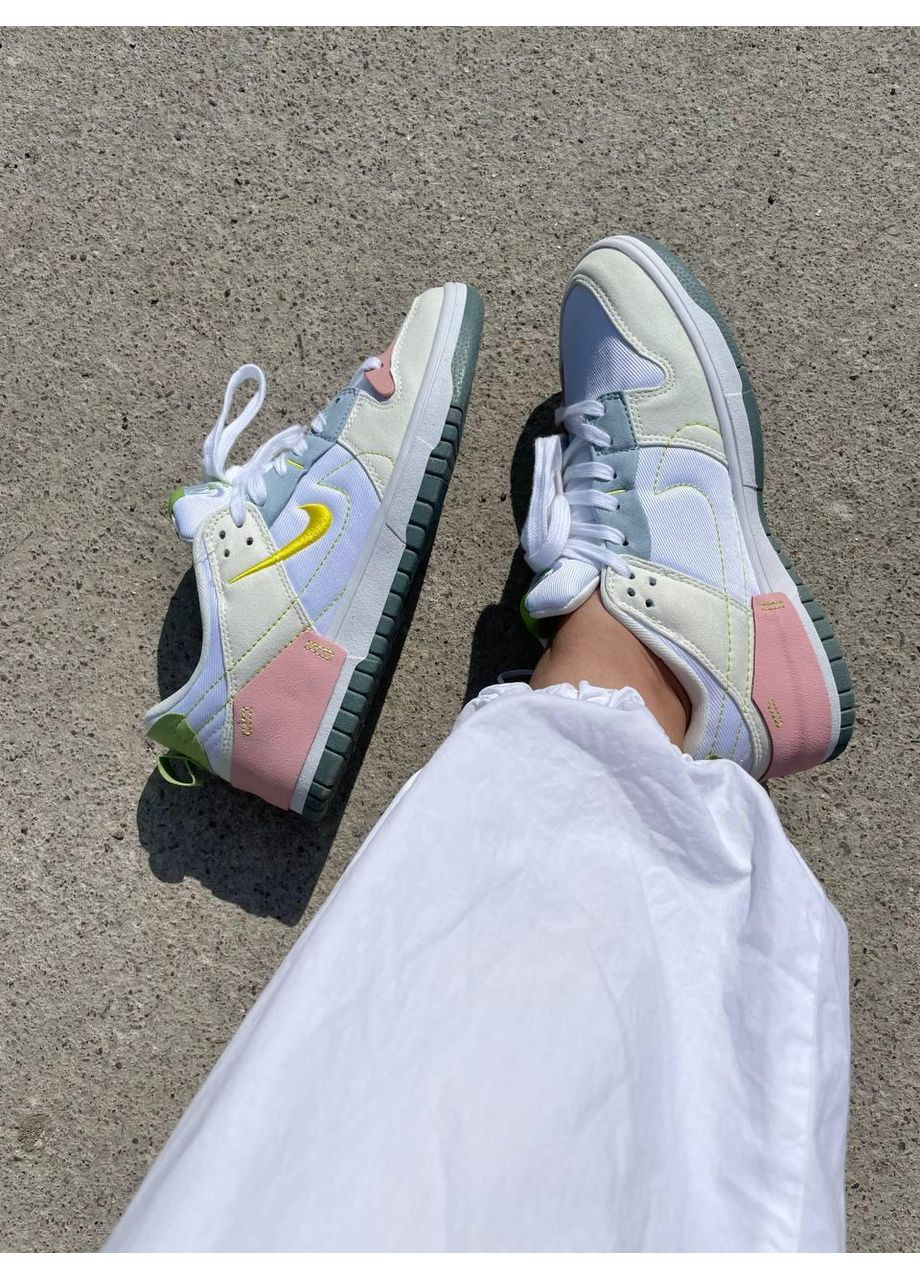 КРОССОВКИ ЖЕНСКИЕ NIKE DUNK LOW DISRUPT 2 EASTER PASTEL НАЙК СБ ДАНК No Brand белые демисезоны (368858122)