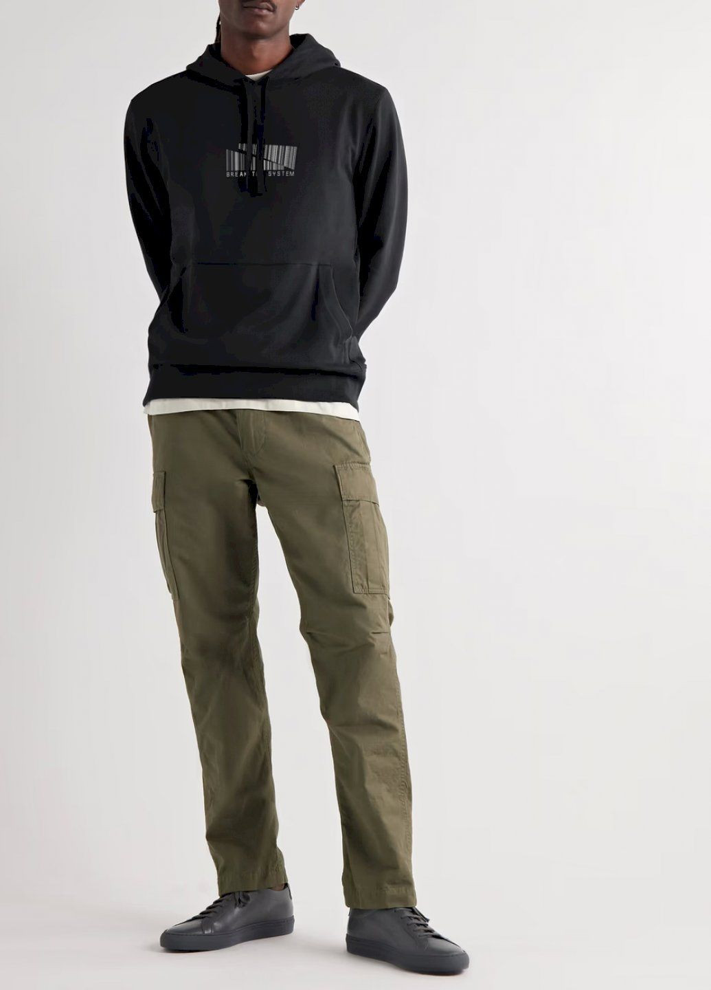 Черный худи мужская черная с флисом YAPPI рисунок (305003893)