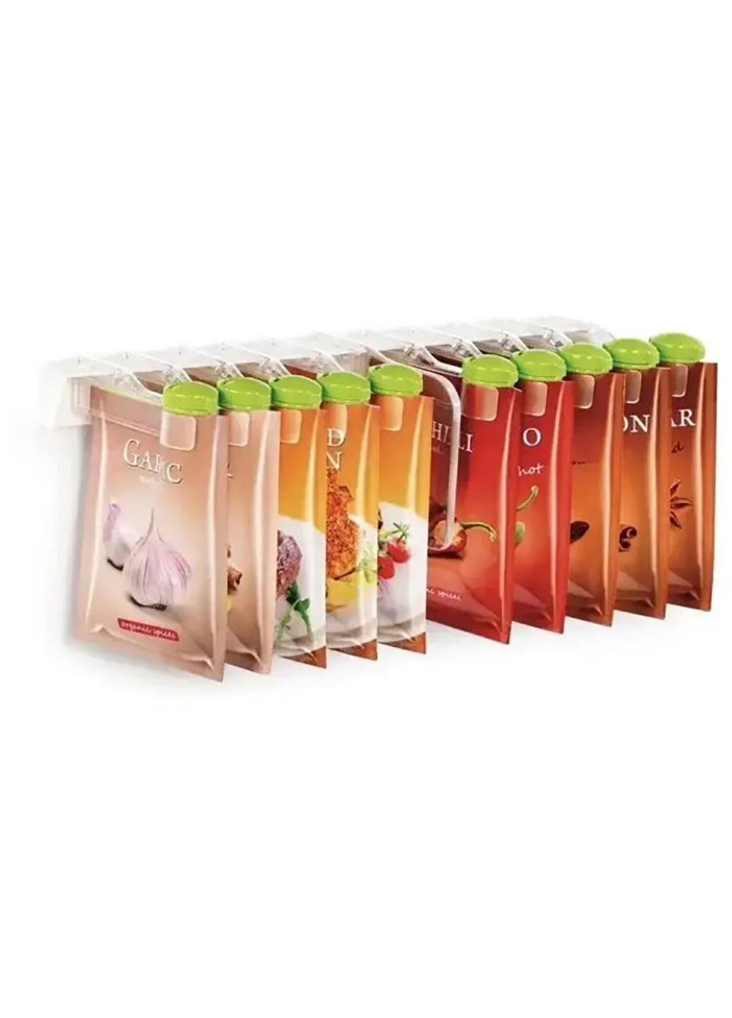 Підвісний органайзер контейнер для спецій дозатори для спецій приправ комплект із 10 штук Kitchen Master (314459749)