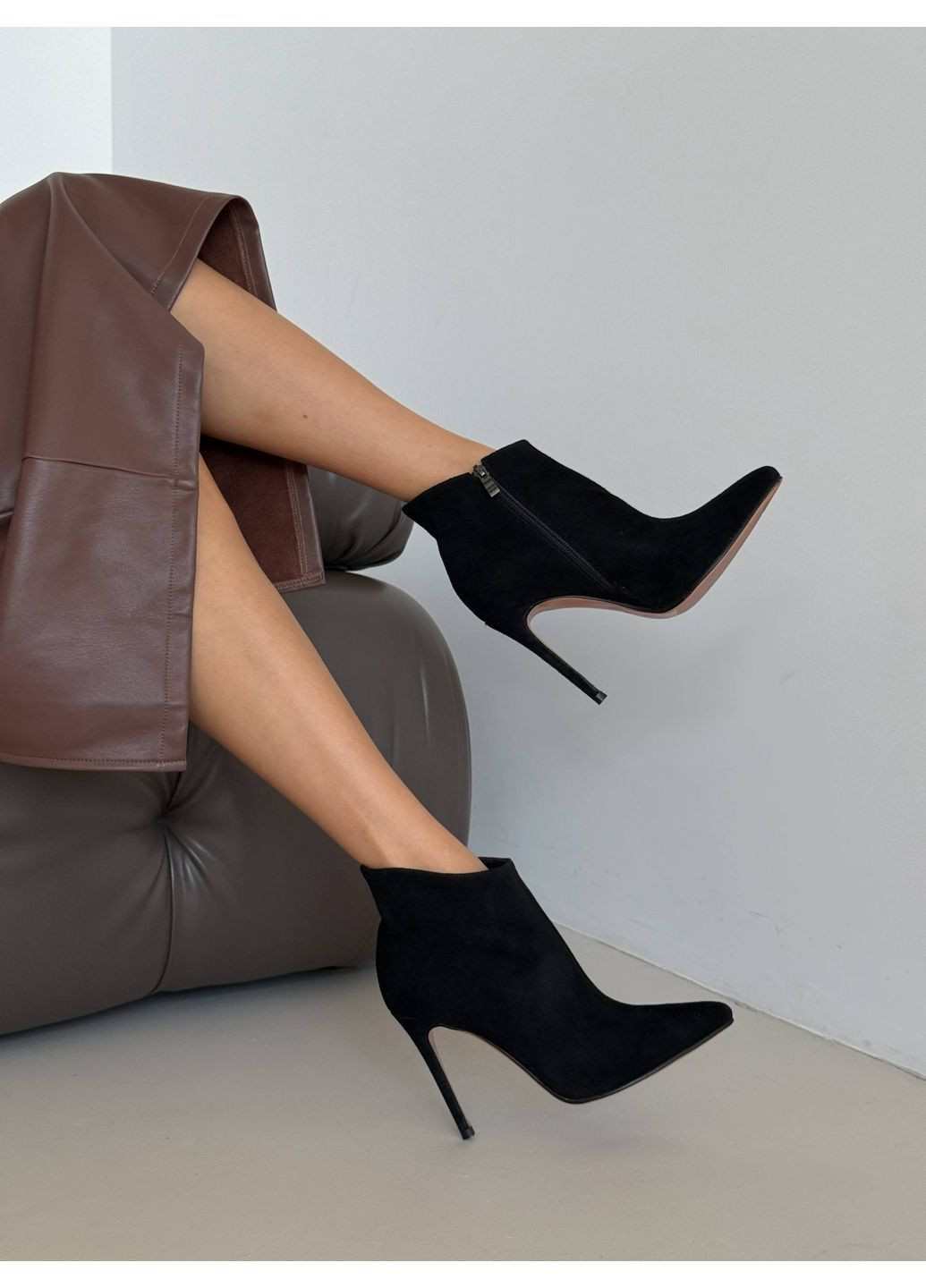 Черные демисезонная демисезонные ботильоны No Brand