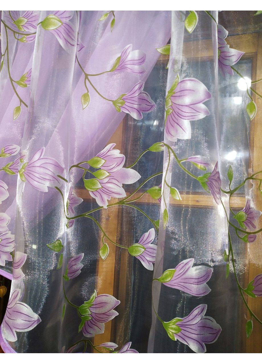 Готова кухонні фіранки Фая бузок гілочка права No Brand (372133913)