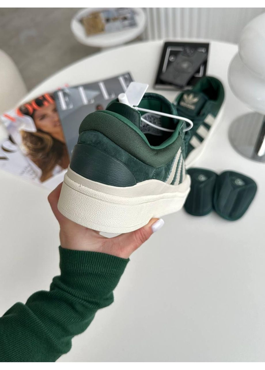 Серые демисезонные кроссовки мужские adidas campus x bad bunny green адидас кампус No Brand