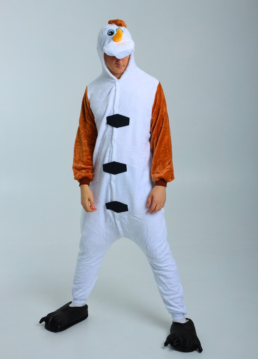 Кігурумі піжама Олаф сніговик чоловіча біла плюшева Lalapka (367837457)