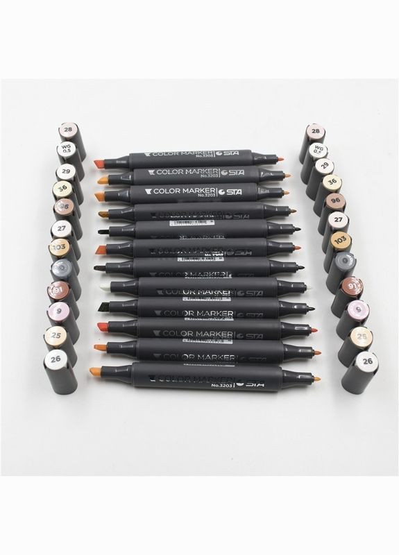 Набор маркеров для скетчинга " " телесных тонов 12 штук STA (322650477)