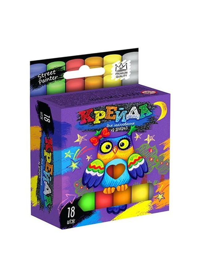 Мел для рисования на асфальте цвет разноцветный ЦБ-00097168 Danko Toys (280911382)