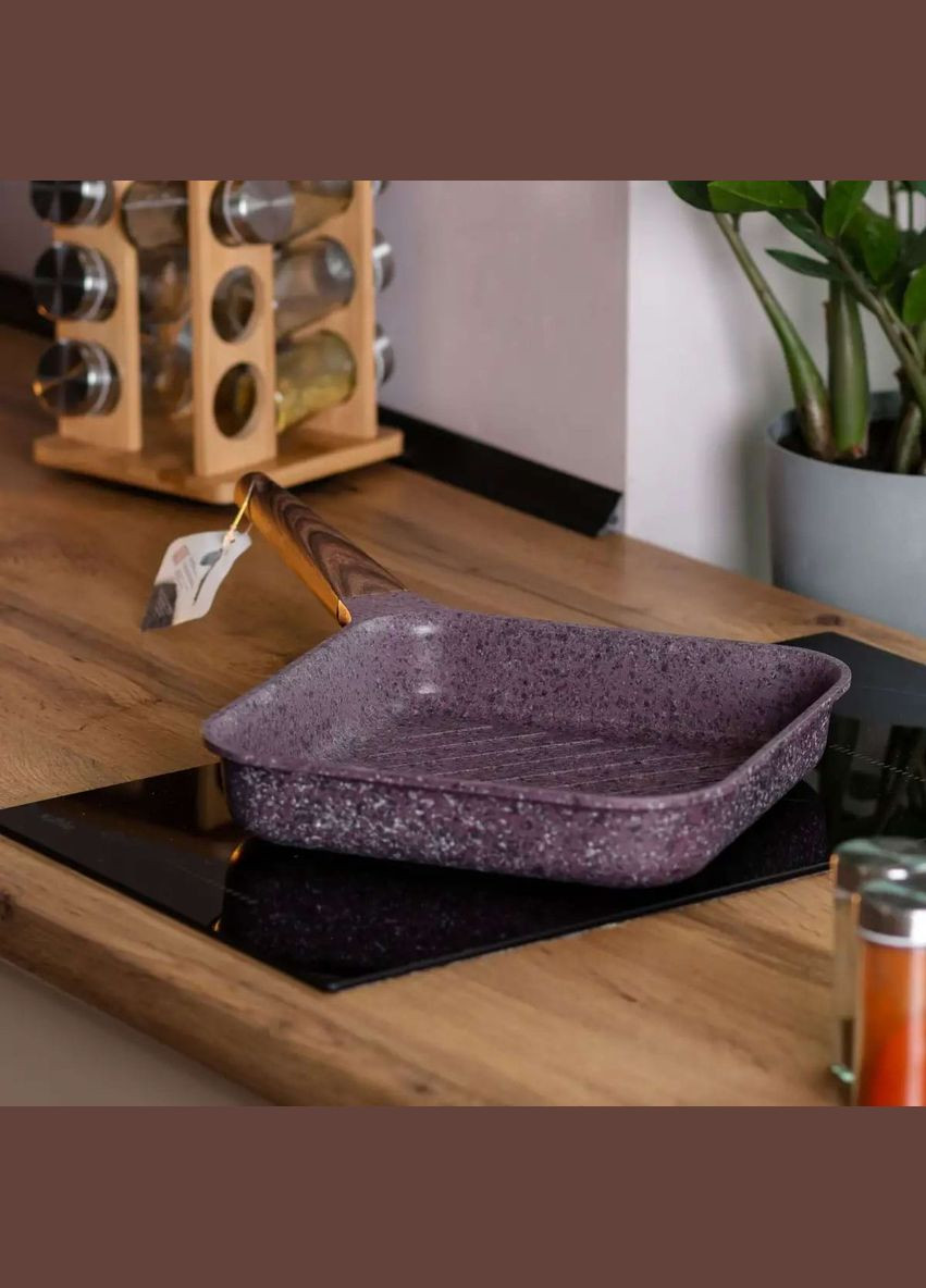 Сковорода-гриль алюминиевая 2,5 л с антипригарным покрытием. MGC (324071598)