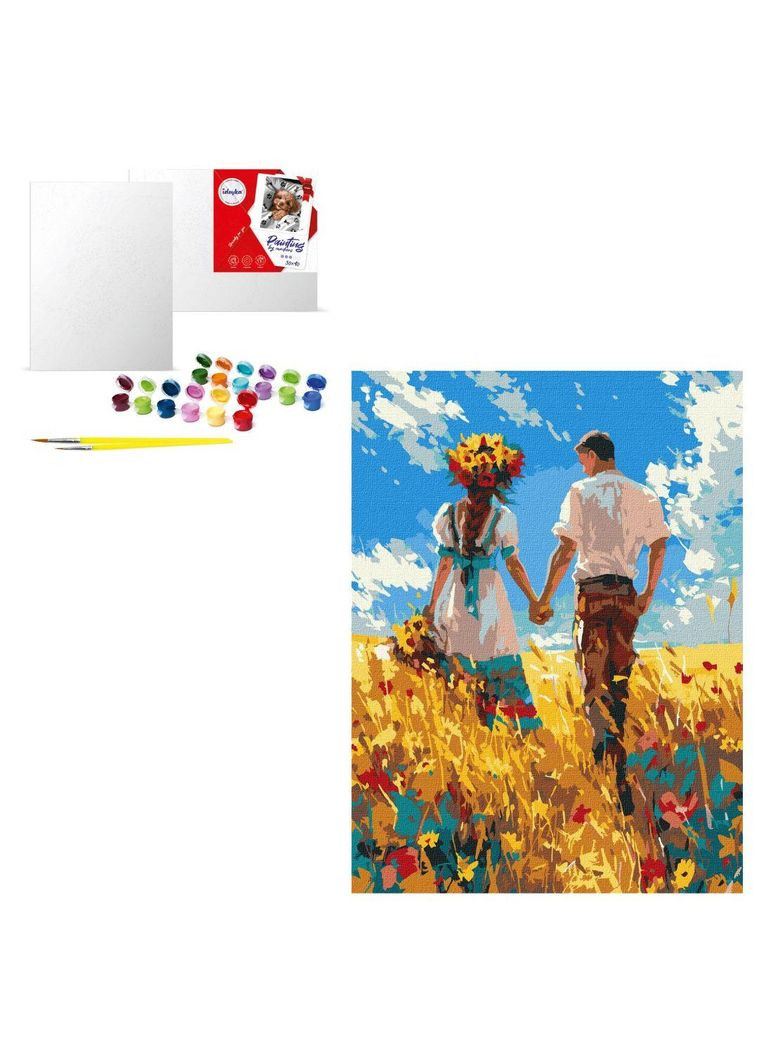 Набір для розпису за номерами "Прогулянка закоханих" 30х40 см (KHO8453) Ідейка (339402557)