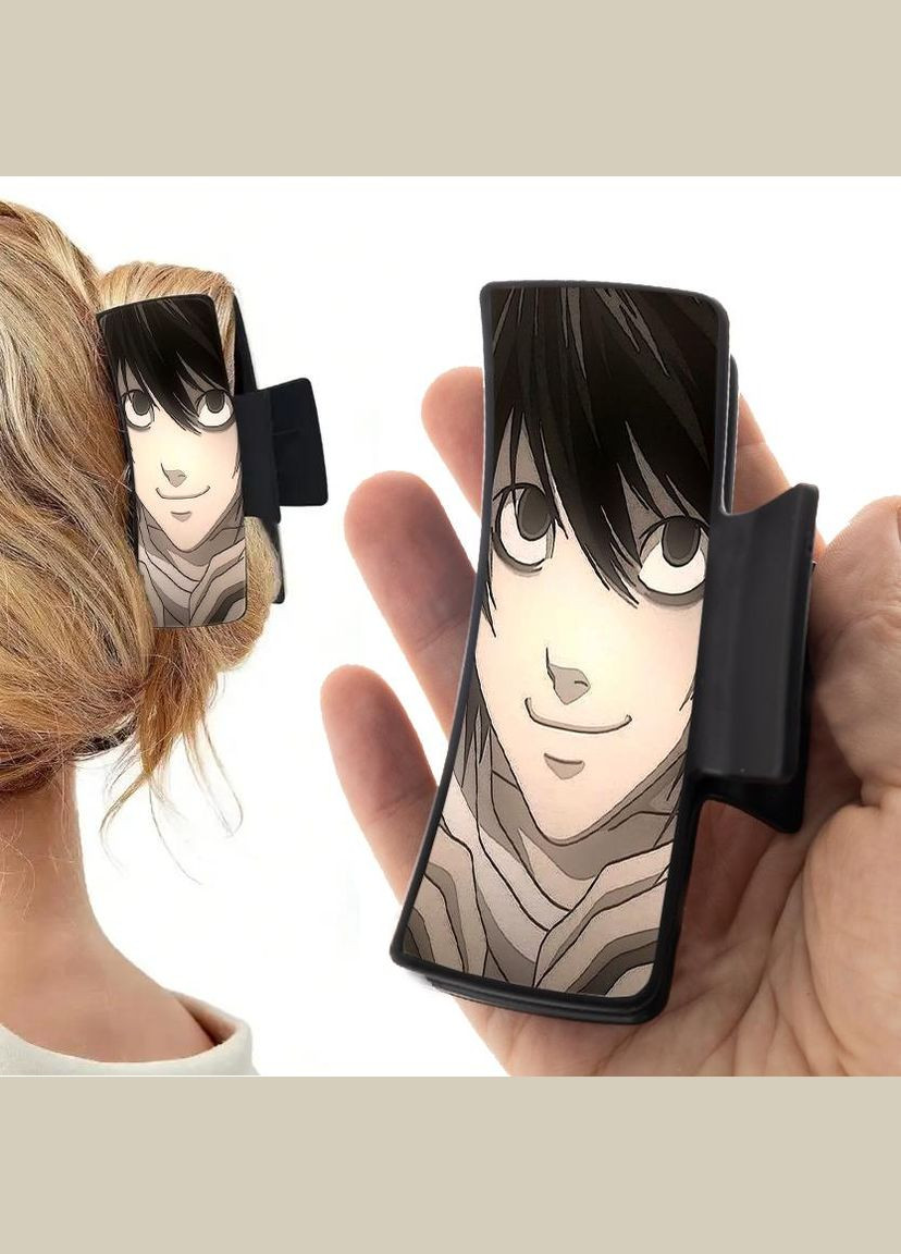 Заколка крабик для волос Аниме Тетрадь смерти #0005 черная No Brand (315630777)