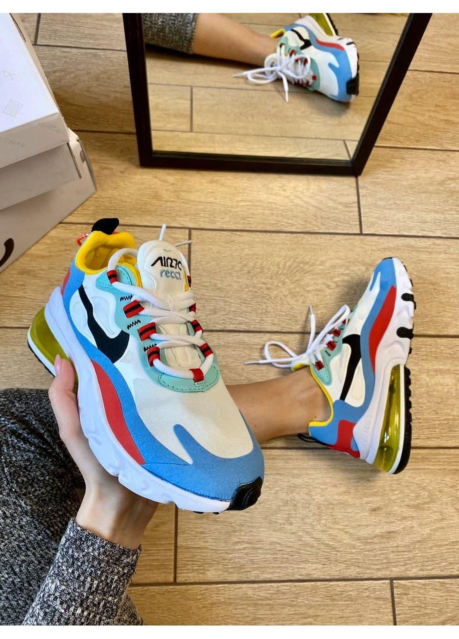 КРОСІВКИ ЖІНОЧІ NIKE REACT 270 MULTICOLOR 4 НАЙК РЕАКТ No Brand комбіновані демісезони (368884633)