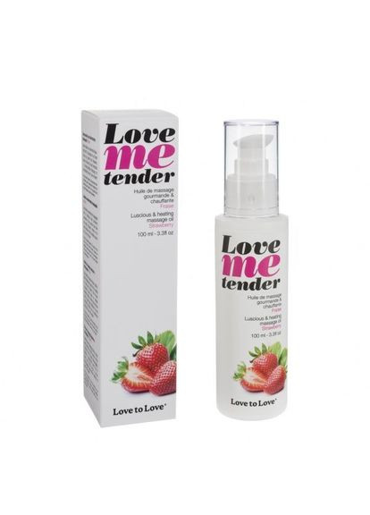 Масажне масло LOVE ME TENDER Strawberry (100 мл) натуральна без консервантів Love To Love (291441412)