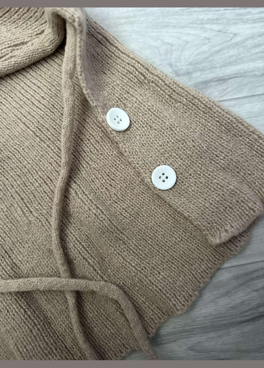 Шапка-капор в'язана One Size 55-58 Чорний (5010) No Brand (358052674)